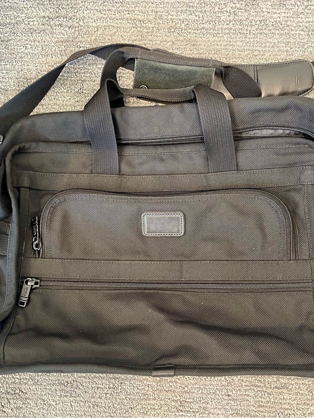 Tumi Black Nylon Laptop Briefcase with Shoulder Strap